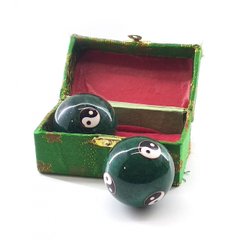 Кулі масажні музичні "Інь Янь" зелені (d-4,2 см), K332243 - фото товару