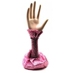 Підставка під біжутерію "Рука" рожева (19,5х5,5х3,5 см), K326908C - фото товару