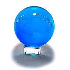 Куля кришталева на підставці блакитна (8 см), K332373 - фото товару
