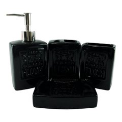 Набор для ванной керамический "Черный", K335079B - фото товара