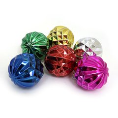Набір ялинкових кульок "Геометрія" 6см, 6шт, OPP, K2742365OO0578-6 - фото товару