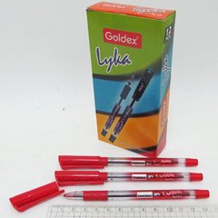 Ручка масляна Goldex LYKA #1262 Індія Red 0,7 мм з грипом, K2730544OO1262-rd - фото товару