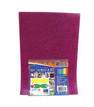 Фоамиран EVA 1.7&plusmn;0.1MM "Ярко-розовый" GLITTER HQ A4 (21X29.7CM)10PC/OPP, K2740797OO17GLA4-005 - фото товара