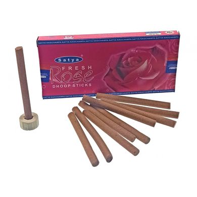 Fresh Rose dhoop sticks (Свежая Роза)(20 gms)(12/уп) (Satya) безосновное благовоние, K319110 - фото товара