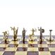S5RED шахматы "Manopoulos", "Геркулес", латунь, в деревянном футляре, красные, 36х36см, 4,8 кг