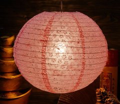 Фонарь бумажный "ШАР с дырками Мэй Хуа" Светло розовый, K89050004O362837006 - фото товара