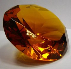 Кришталевий кристал "янтар" (10см), K321325 - фото товару