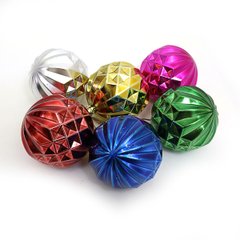 Набір ялинкових кульок "Геометрія" 7см, 6шт, OPP, K2742378OO0578-7 - фото товару