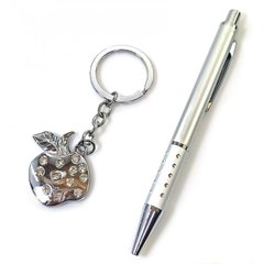 Ручка с брелоком "Яблоко" (17,5х9х2 см), K319910G - фото товару