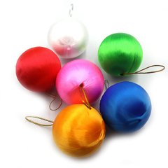 Набір ялинкових кульок "Різнокольорові" 6см, 6шт, OPP, 1шт/етик., K2746441OO20Z21-12 - фото товару
