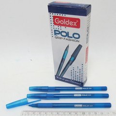 Ручка масляна Goldex "Polo grip Fashion # 422 Індія 1,0 мм грип синя, K2730581OO422-bl - фото товару