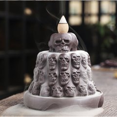 Підставка для пахощів "Рідкий дим" кераміка "Круг із черепів" 10,5*10,5*10 см., K89150359O1849176125 - фото товару