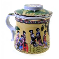 Чашка заварочная с ситом (300мл.)(BN70) "Девушки " (h-9cм, d-8см), K334112 - фото товара