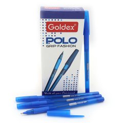 Ручка масляна Goldex "Polo grip Fashion # 422 Індія 1,0 мм грип синя, K2730581OO422-bl - фото товару
