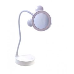 Дзеркало настільне з LED підсвічуванням на акумуляторі біле (29х10х10 см), K333849 - фото товару