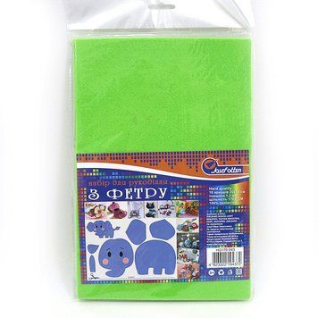 Фетр Medium HARD 170GSM 1,2мм "Светло-салатовый" 10PC/OPP A4, K2742965OO170MHQ-043 - фото товара