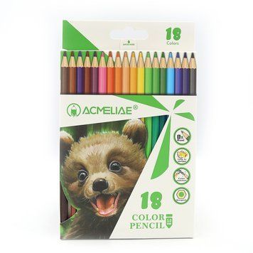 Набор шестигранных экокарандашей Woodfree Acmeliae 18шт. 1шт/этик, K2757688OO018-PCP - фото товара