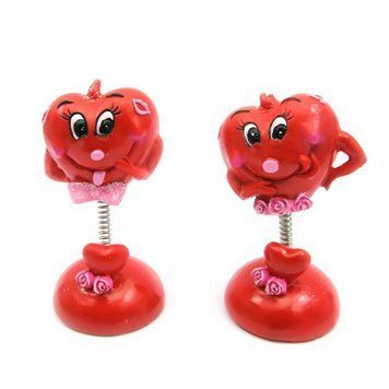 Фигурка "Сердечко на пружинке" (4 шт/уп)(8,5х4,5х4,5 см), K324128 - фото товара