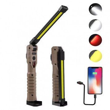 Фонарь WORKLIGHT-WL-08-XPE+COB (white+yellow+red), power bank, Li-Ion аккум., поворот180&ordm;+180&ordm;, магнит, зажим,, 8989 - фото товара