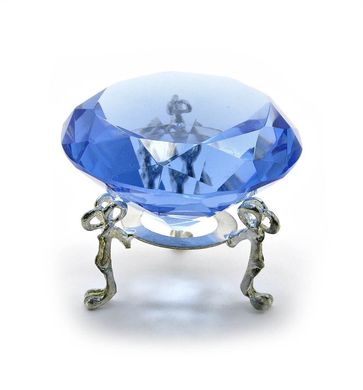 Кришталевий кристал на підставці синій (6 см), K320380 - фото товару