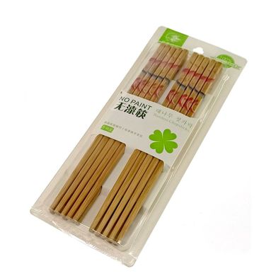 Палички для їжі бамбукові (10 пар) (28х14х2 см), K334188 - фото товару