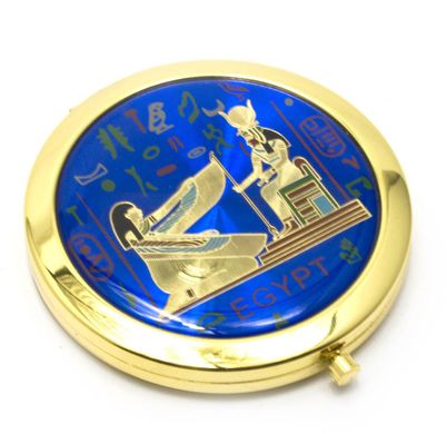 Дзеркальце косметичне "Єгипет" золото (d-7 см)(в коробці + чохол), K323947F - фото товару