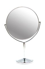Зеркальце круглое настольное металл (d-17,5 см)(27х17,5х10 см), K326309 - фото товара