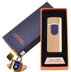 USB зажигалка в подарочной упаковке Lighter (Спираль накаливания) №HL-43 Gold, №HL-43 Gold - фото товара