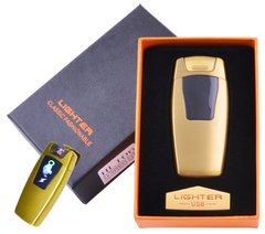 Електроімпульсна запальничка в подарунковій коробці Тигр №HL-106 Gold, №HL-106 Gold - фото товару