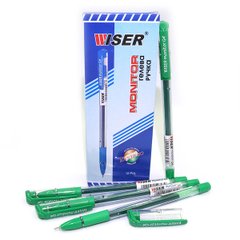 Ручка гелева Wiser "Monitor" 0,6 мм з грипом зелена, K2734159OOmon-gel-gr - фото товару