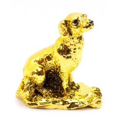 Собака кам'яна крихта "золото" (8,5х8х5 см), K330884 - фото товару