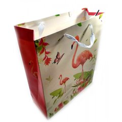 Пакет подарочный картонный "Фламинго и Единороги" (18х23х8 см), K332204 - фото товару