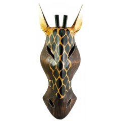 Маска "Жираф" расписная деревянная (30х11х3,5 см)A, K329837A - фото товара