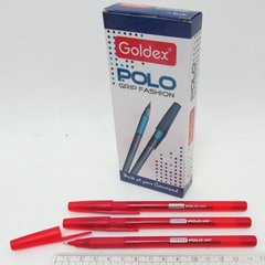 Ручка масляна Goldex Polo grip Fashion #422 Індія Red 1,0 мм з грипом, K2730583OO422-rd - фото товару
