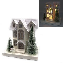 Декор новогодний домик LED 3D фигура "Christmas" 16х15,5х11,5см, 1шт/этик., K2746560OO0005FKP - фото товара