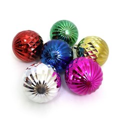 Набір ялинкових кульок "Геометрія" 8см, 6шт, OPP, K2742390OO0578-8 - фото товару
