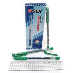 Ручка гелева Wiser "Monitor" 0,6 мм з грипом зелена, K2734159OOmon-gel-gr - фото товару