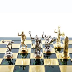 S7GRE шахи "Manopoulos", "Дискобол", латунь, у дерев. футлярі, зелені, 36х36см, 4,8 кг, S7GRE - фото товару