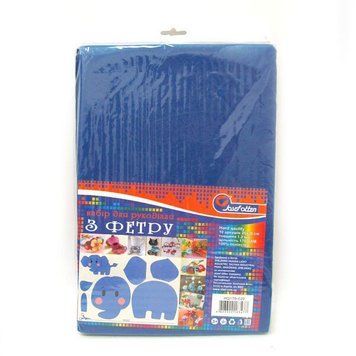 Фетр Medium HARD 170GSM 1,2мм "Синий" 10PC/OPP A4, K2742970OO170MHQ-020 - фото товара