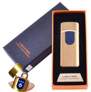 USB запальничка в подарунковій упаковці Lighter (Спіраль розжарювання) №HL-43 Gold, №HL-43 Gold - фото товару