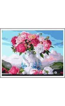 Раскраска по номерам на дереве 40*50 J.Otten "Цветы" (карт.уп краски+кисти), K2751088OO5169RAD - фото товара