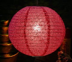Фонарь бумажный "ШАР с дырками Мэй Хуа" Тёмно розовый, K89050004O362837008 - фото товара
