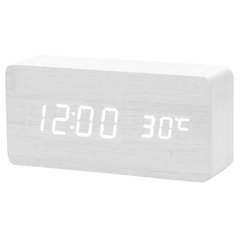 Часы сетевые VST-862-6 белые, (корпус белый) температура, USB, SL8431 - фото товара