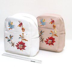 Рюкзак кожа с вышивкой "Цветы" 30*26*11см, mix2, K2736382OO2802-FMG - фото товара