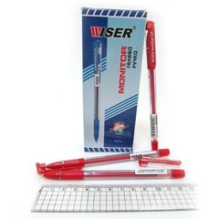 Ручка гелева Wiser "Monitor" 0,6 мм з грипом червона, K2734158OOmon-gel-rd - фото товару
