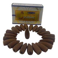 Natural Jasmine Backflow Cones (Жасмин) (Satya) 24 конуса в упаковці, K334977 - фото товару