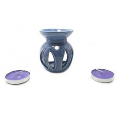 Аромалампа керамічна ,подарунковий набір пурпурова (12х8х7см), K332390F - фото товару