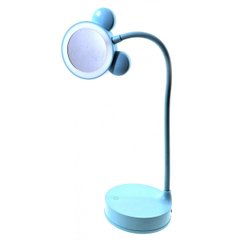 Дзеркало настільне з LED підсвічуванням на акумуляторі синє (29х10х10 см), K333849B - фото товару
