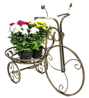 Кована підставка для квітів "Велосипед 1", большой, V1B - фото товару