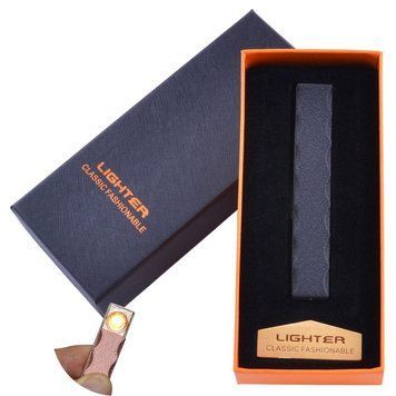 USB зажигалка в подарочной упаковке Lighter (Спираль накаливания) №HL-47 Black, №HL-47 Black - фото товара